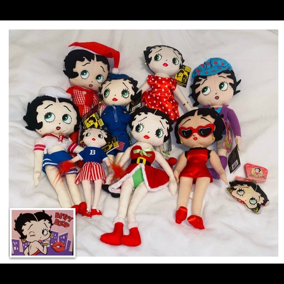 Betty BOOP Dolls Lot of 8 Betty Rag dolls NWT!